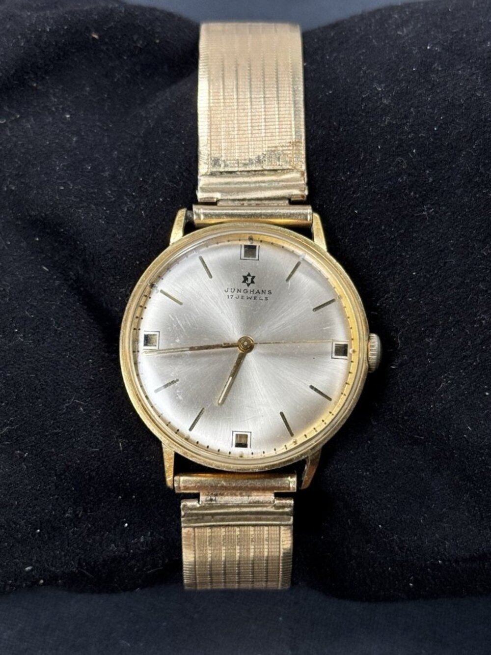 Junghans 17J Cal 637 Manual Wind German Mens Watch Running GECO Bracelet